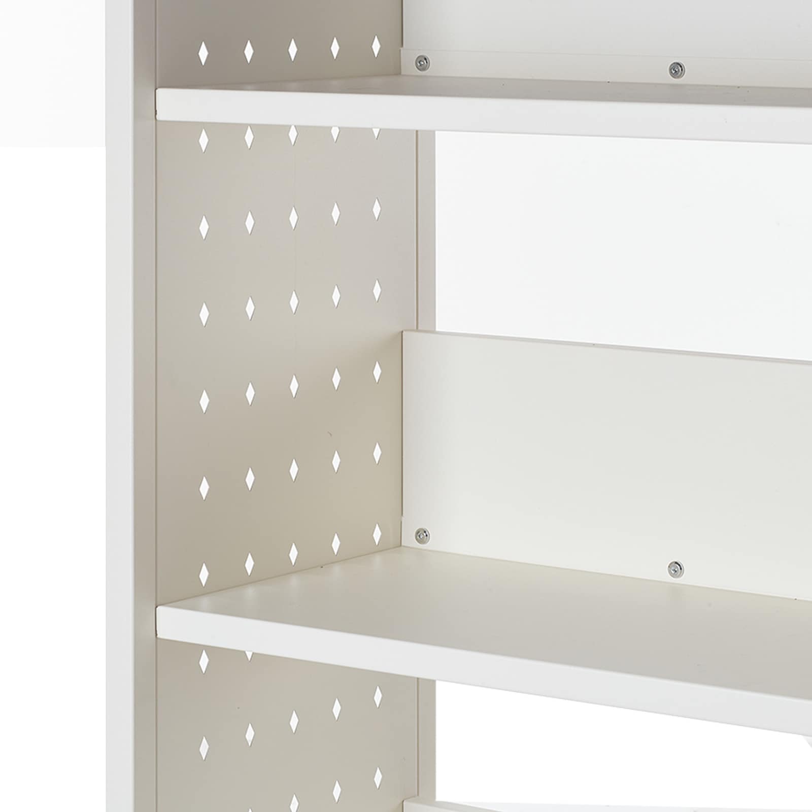 3-tier Rolling Book Cart With Single Sided L-shaped Shelving Unit_voghion.com